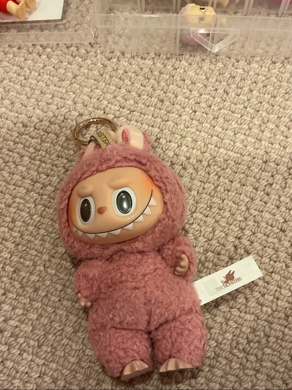 Cute Pink Monster Plush Keychain - The Masters Brand